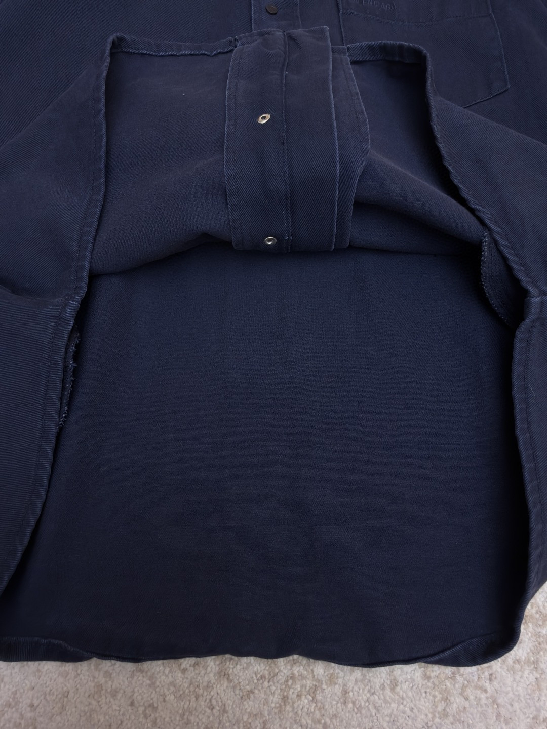Balenciaga 巴黎世家 连帽衬衫领牛仔外套 长袖 蓝色 C0 850859TTM021240