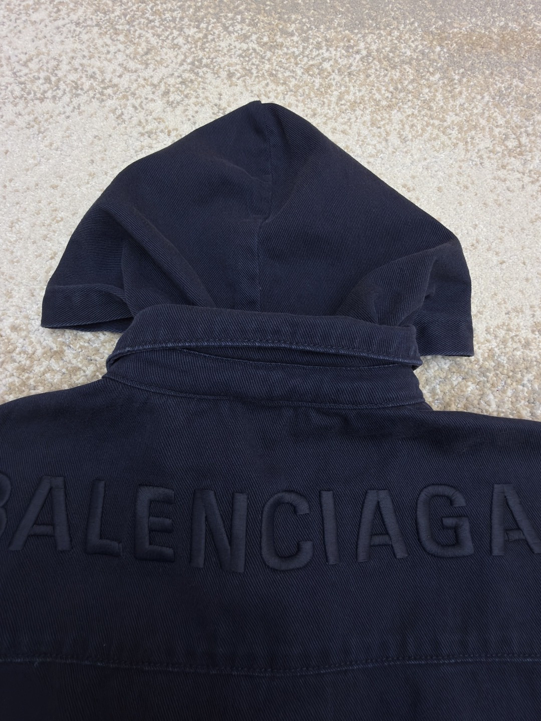 Balenciaga 巴黎世家 连帽衬衫领牛仔外套 长袖 蓝色 C0 850859TTM021240
