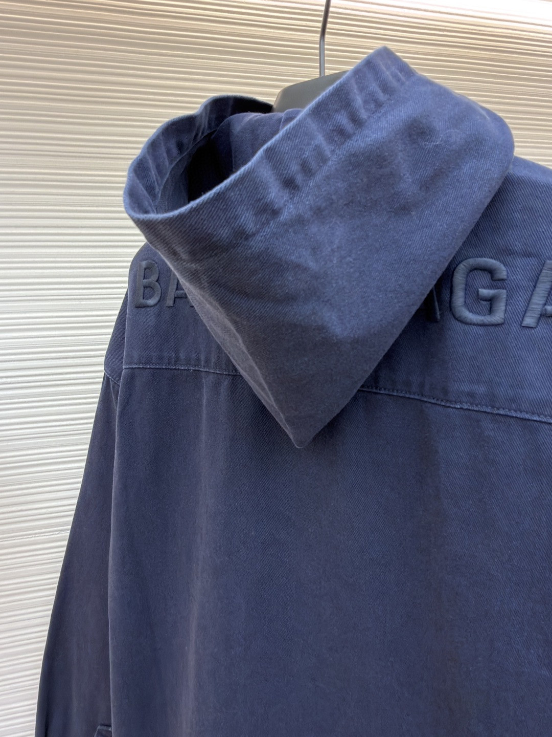 Balenciaga 巴黎世家 连帽衬衫领牛仔外套 长袖 蓝色 C0 850859TTM021240