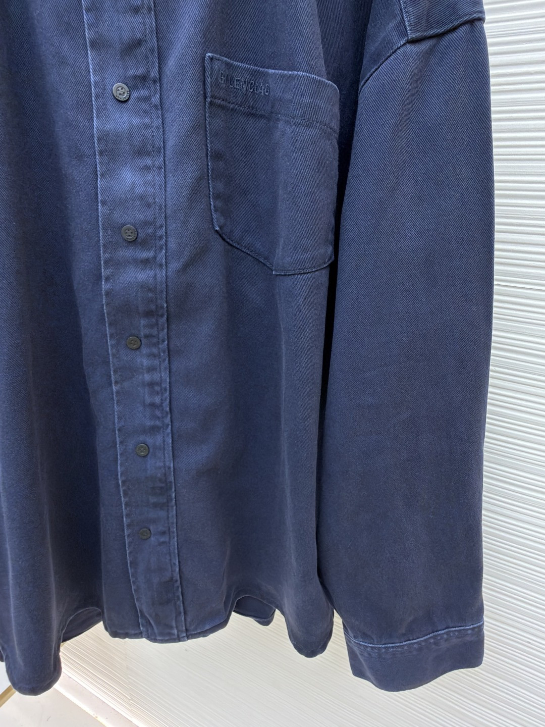 Balenciaga 巴黎世家 连帽衬衫领牛仔外套 长袖 蓝色 C0 850859TTM021240