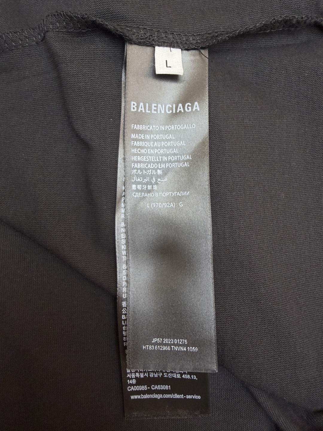 Balenciaga 巴黎世家 经典数码印花圆领短袖 T恤 夏季 白色 黑色 A0 612966TNVN49040