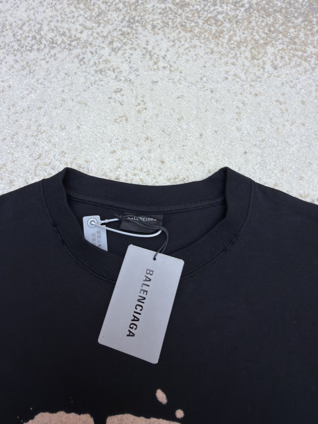 Balenciaga 巴黎世家 经典数码印花圆领短袖 T恤 夏季 白色 黑色 A0 612966TNVN49040