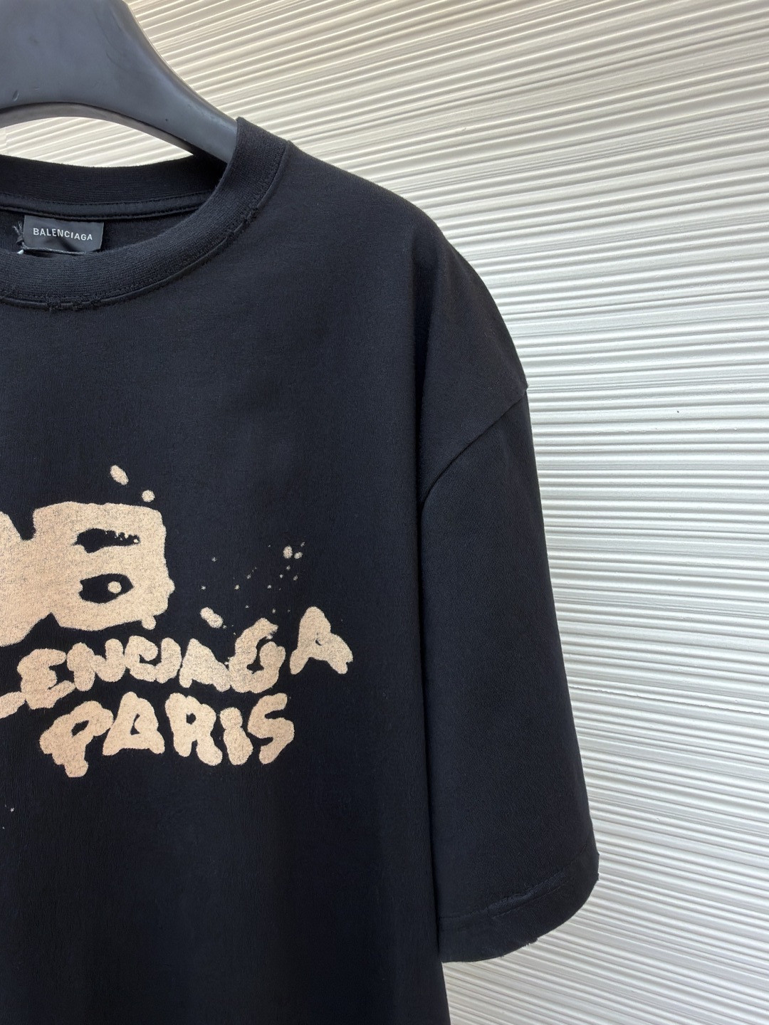 Balenciaga 巴黎世家 经典数码印花圆领短袖 T恤 夏季 白色 黑色 A0 612966TNVN49040