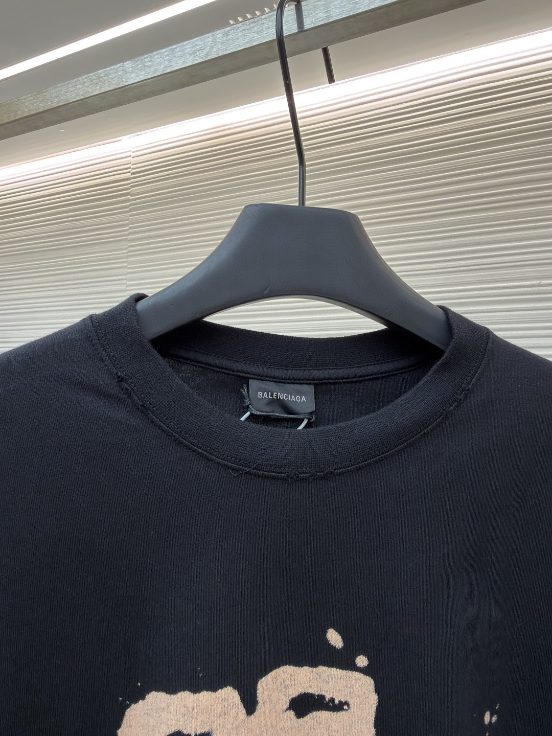 Balenciaga 巴黎世家 经典数码印花圆领短袖 T恤 夏季 白色 黑色 A0 612966TNVN49040