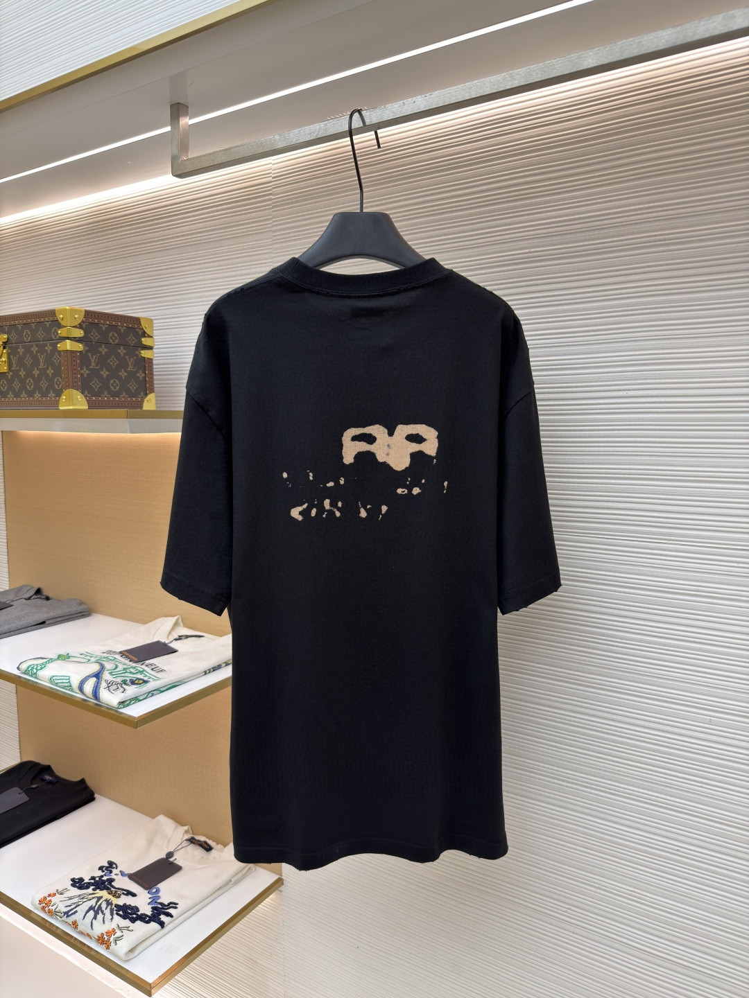 Balenciaga 巴黎世家 经典数码印花圆领短袖 T恤 夏季 白色 黑色 A0 612966TNVN49040