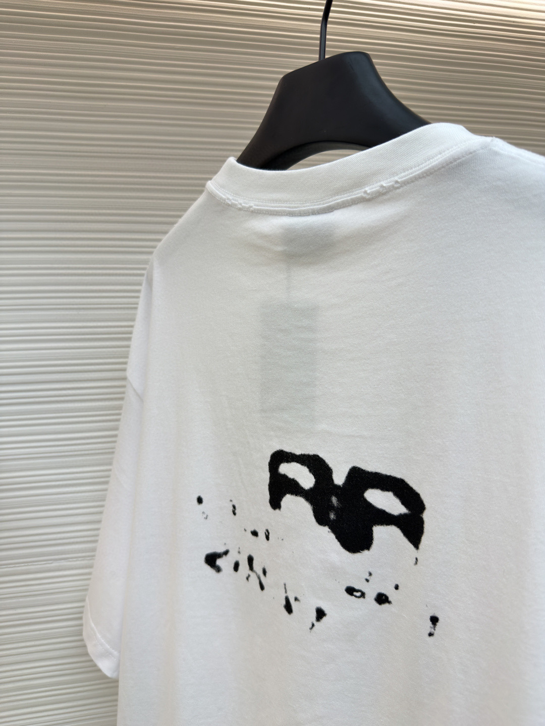 Balenciaga 巴黎世家 经典数码印花圆领短袖 T恤 夏季 白色 黑色 A0 612966TNVN49040