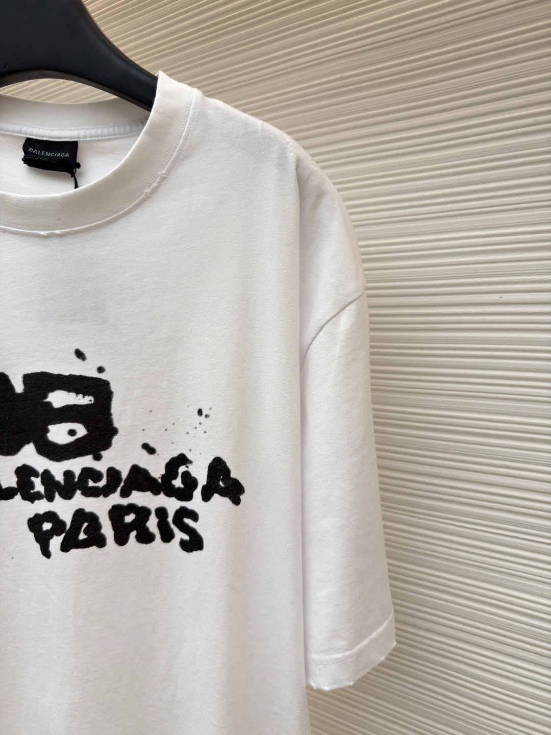 Balenciaga 巴黎世家 经典数码印花圆领短袖 T恤 夏季 白色 黑色 A0 612966TNVN49040