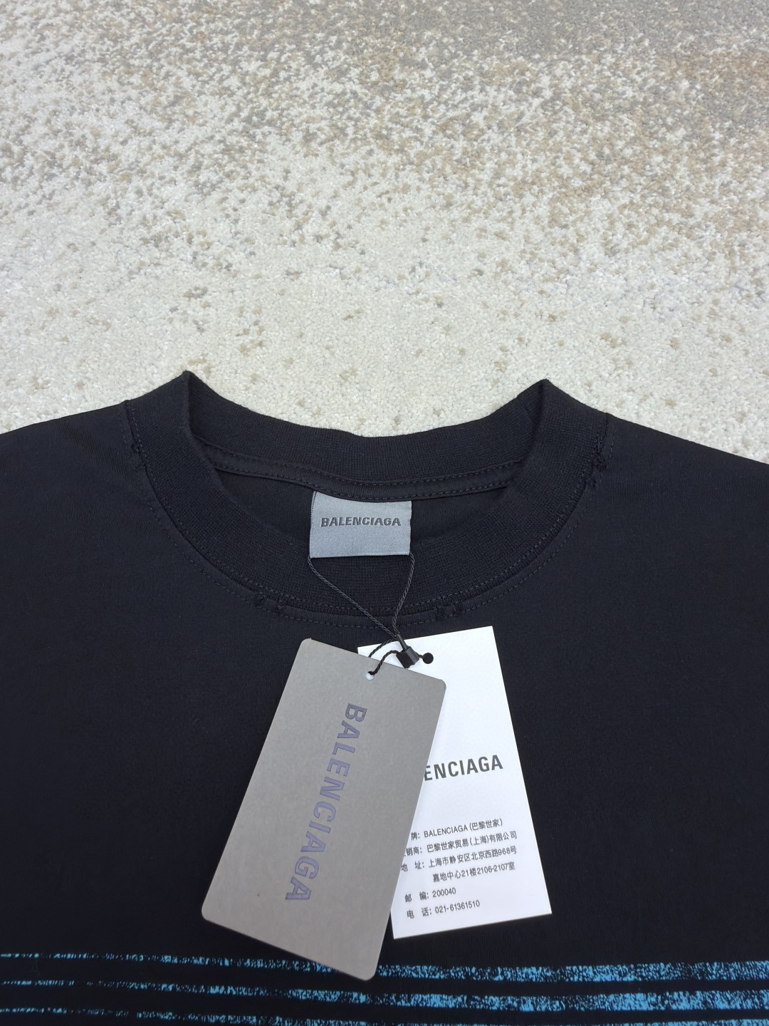 Balenciaga 巴黎世家 椰树丛林圆领短袖 T恤 圆领 夏季 黑色 A0 