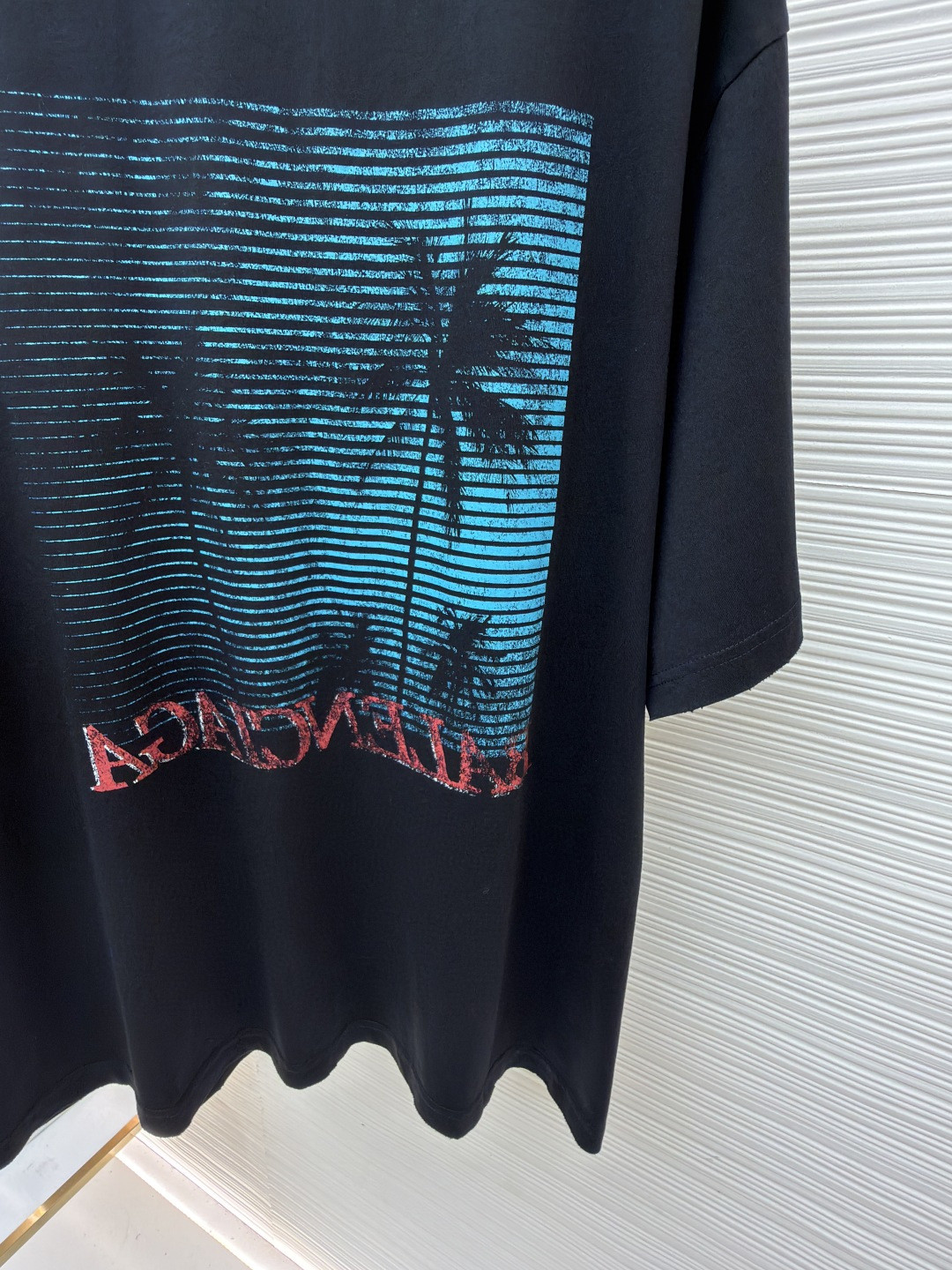 Balenciaga 巴黎世家 椰树丛林圆领短袖 T恤 圆领 夏季 黑色 A0 