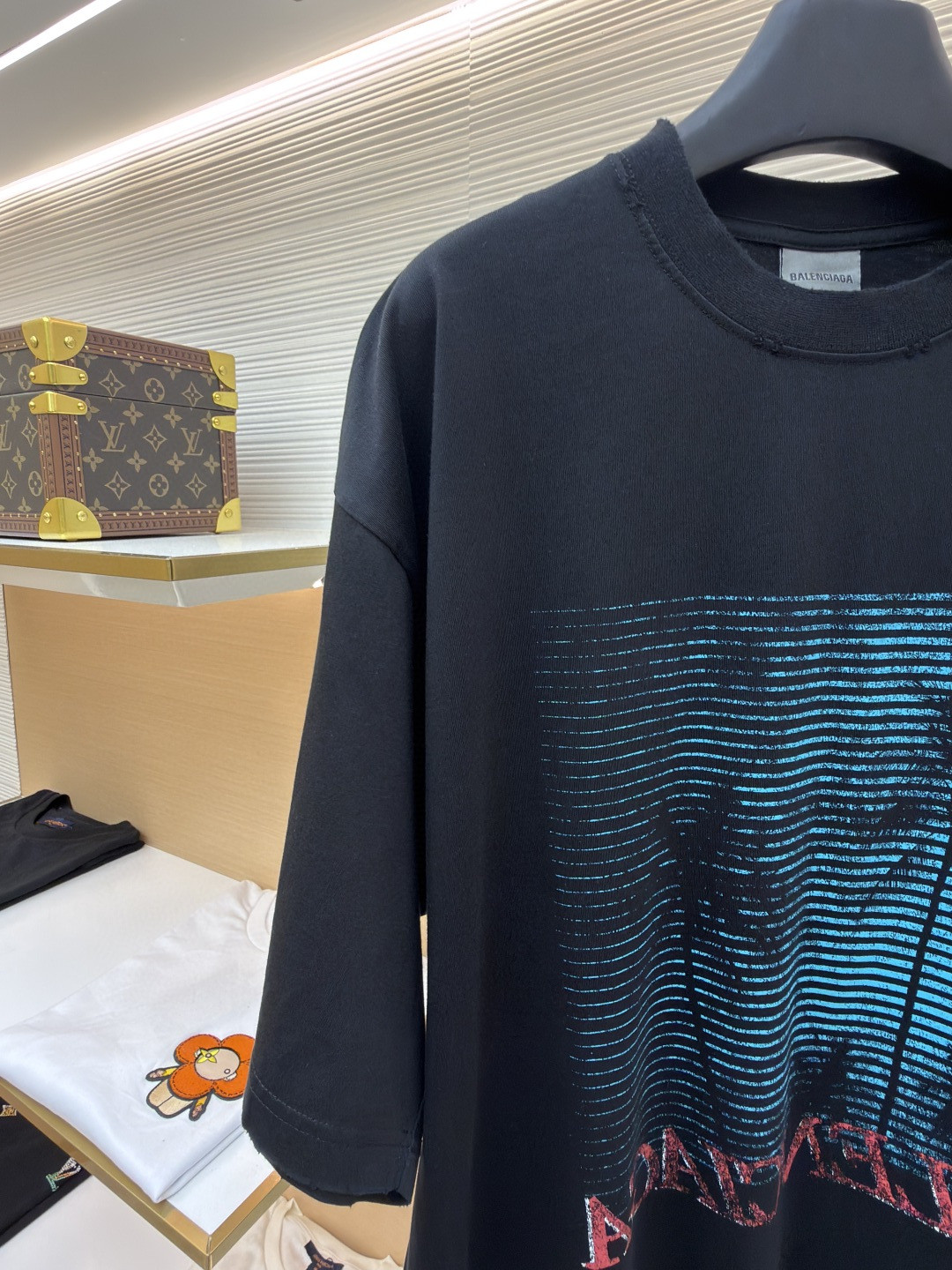 Balenciaga 巴黎世家 椰树丛林圆领短袖 T恤 圆领 夏季 黑色 A0 