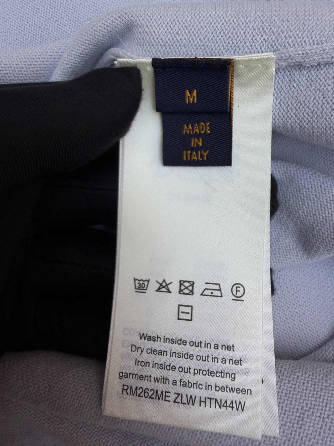 LOUIS VUITTON 路易威登 LV 纯色锦纶嵌饰针织圆领短袖 夏款 白色 黑色 蓝色 B0 1AHVQ0
