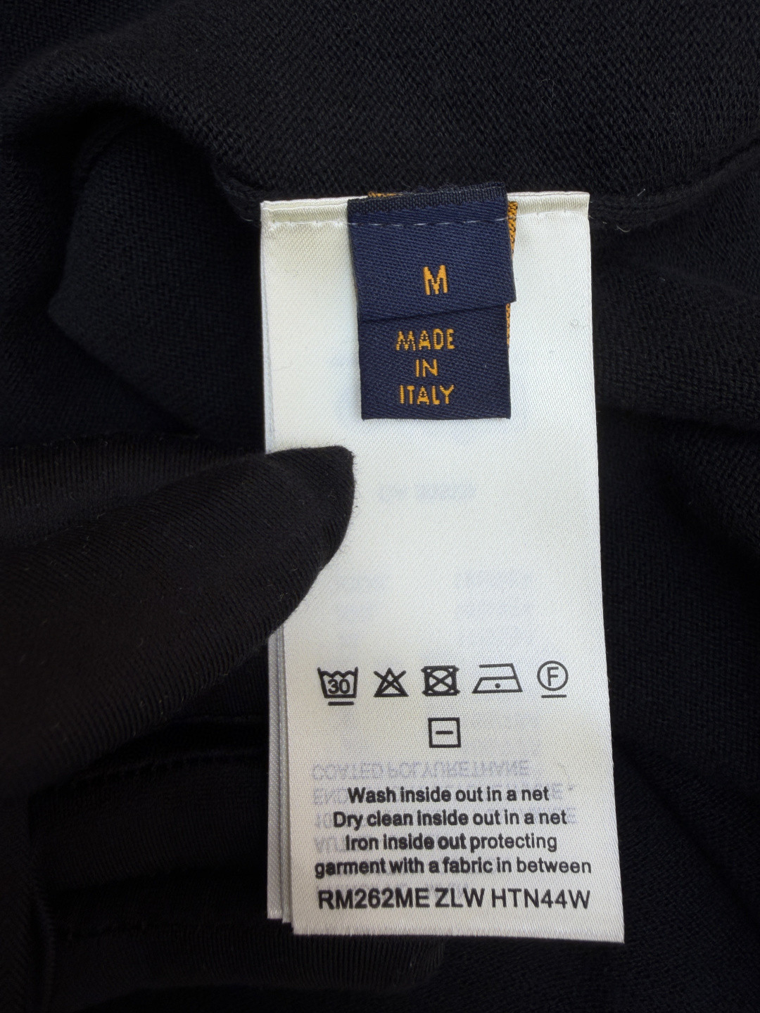 LOUIS VUITTON 路易威登 LV 纯色锦纶嵌饰针织圆领短袖 夏款 白色 黑色 蓝色 B0 1AHVQ0