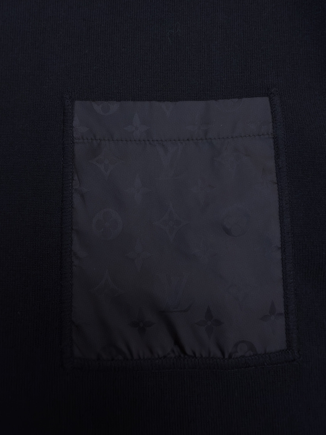 LOUIS VUITTON 路易威登 LV 纯色锦纶嵌饰针织圆领短袖 夏款 白色 黑色 蓝色 B0 1AHVQ0