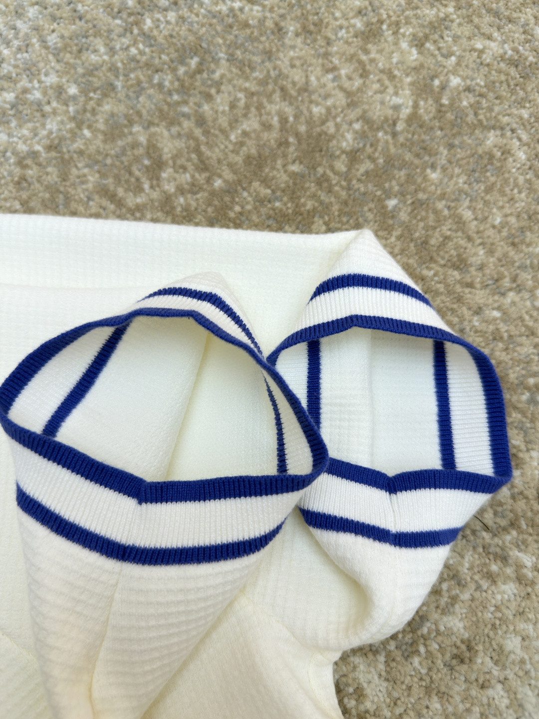 LOUIS VUITTON 路易威登 LV 口袋字母拼色针织衬衫 短袖 夏款 白色 蓝色 B0 1AK6X1