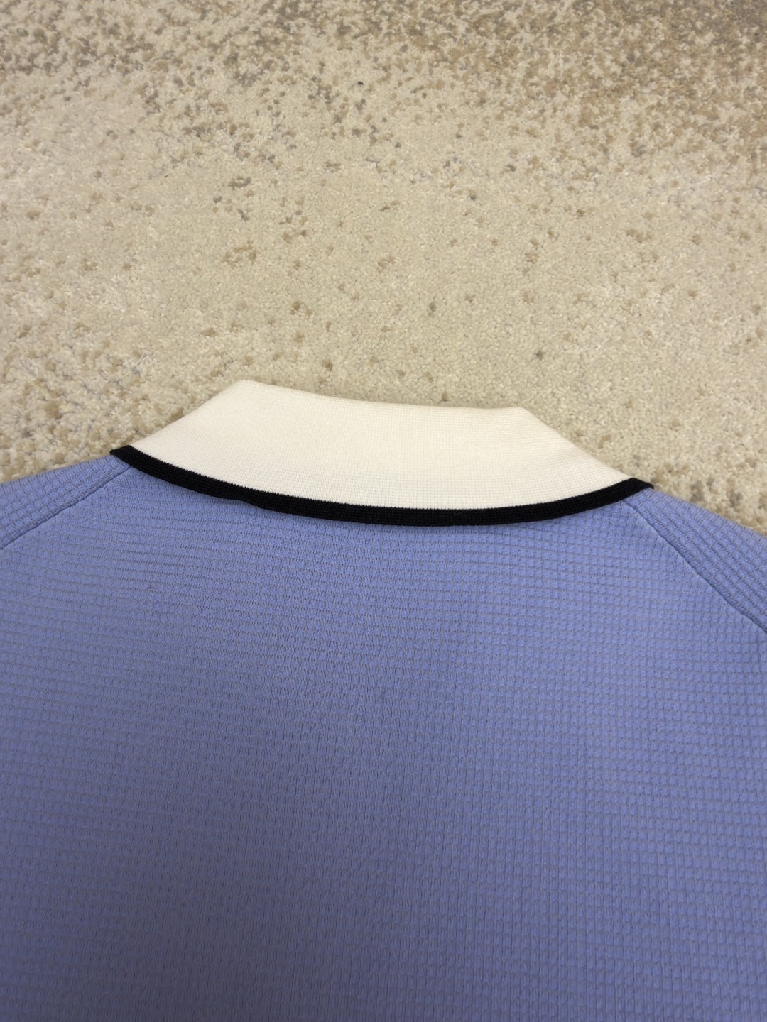 LOUIS VUITTON 路易威登 LV 口袋字母拼色针织衬衫 短袖 夏款 白色 蓝色 B0 1AK6X1