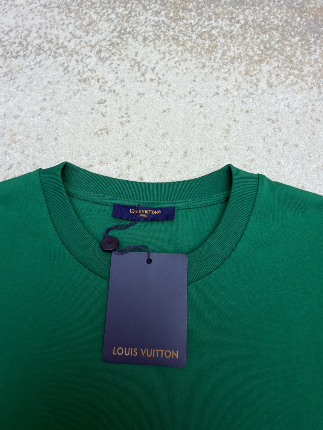 LOUIS VUITTON 路易威登 LV 印花针织圆领短袖 T恤 夏款 绿色 A0