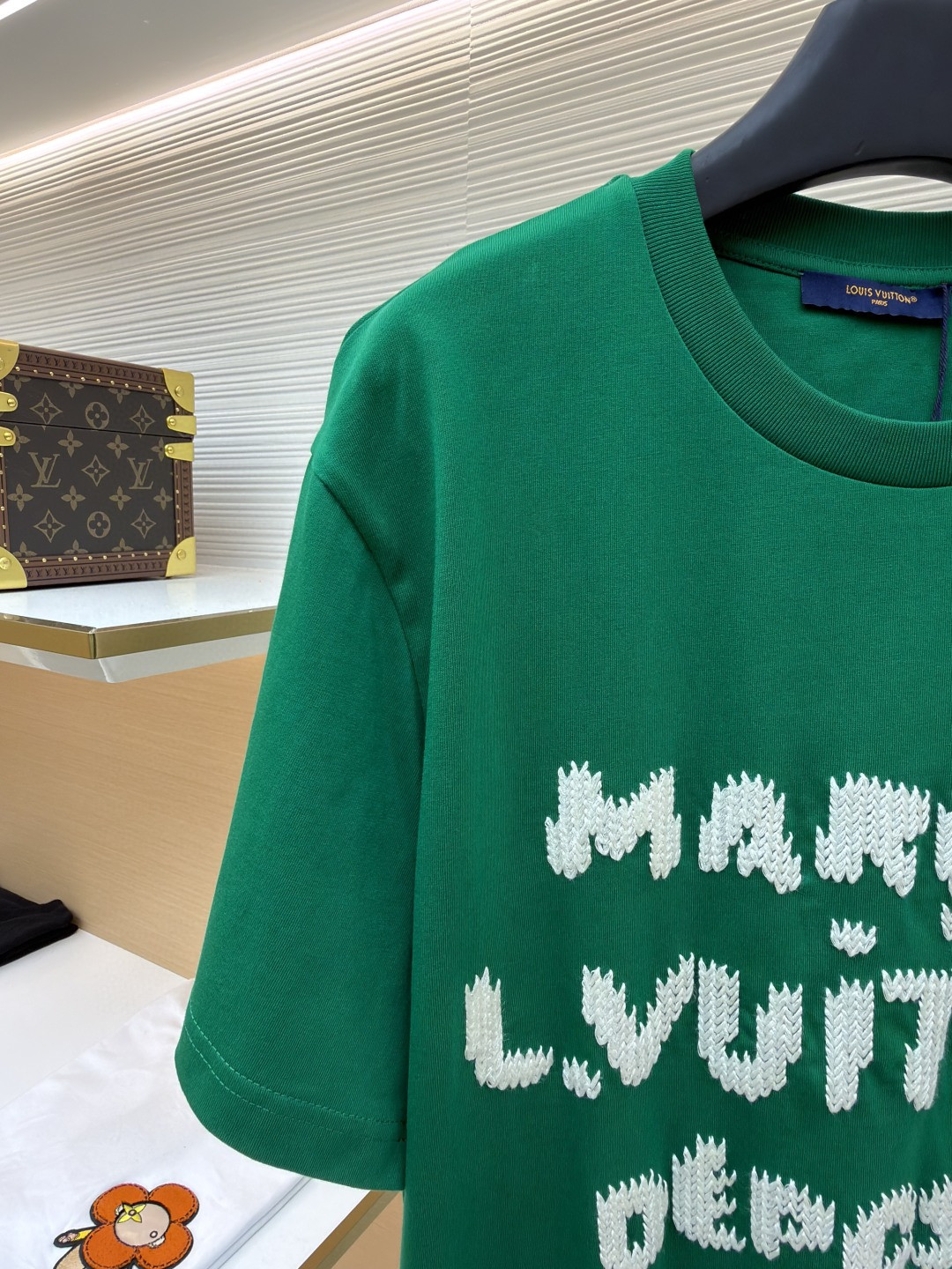 LOUIS VUITTON 路易威登 LV 印花针织圆领短袖 T恤 夏款 绿色 A0