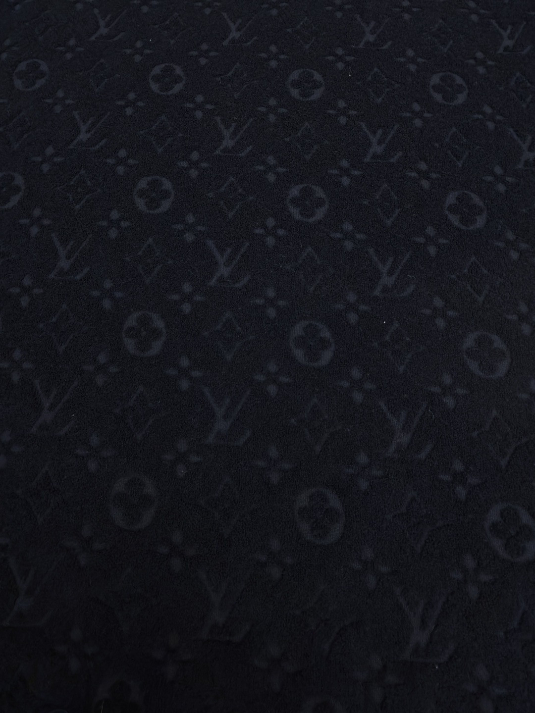 LOUIS VUITTON 路易威登 LV 压纹毛圈布圆领短袖 T恤 夏款 黑色 蓝色 A0