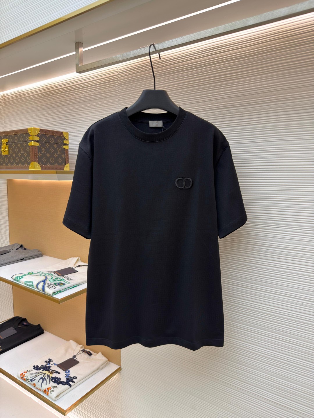 DIOR 迪奥 CD刺绣圆领短袖 T恤 夏季 白色 黑色 灰色 米杏色 浅绿色 A0 943J605A0554-C080