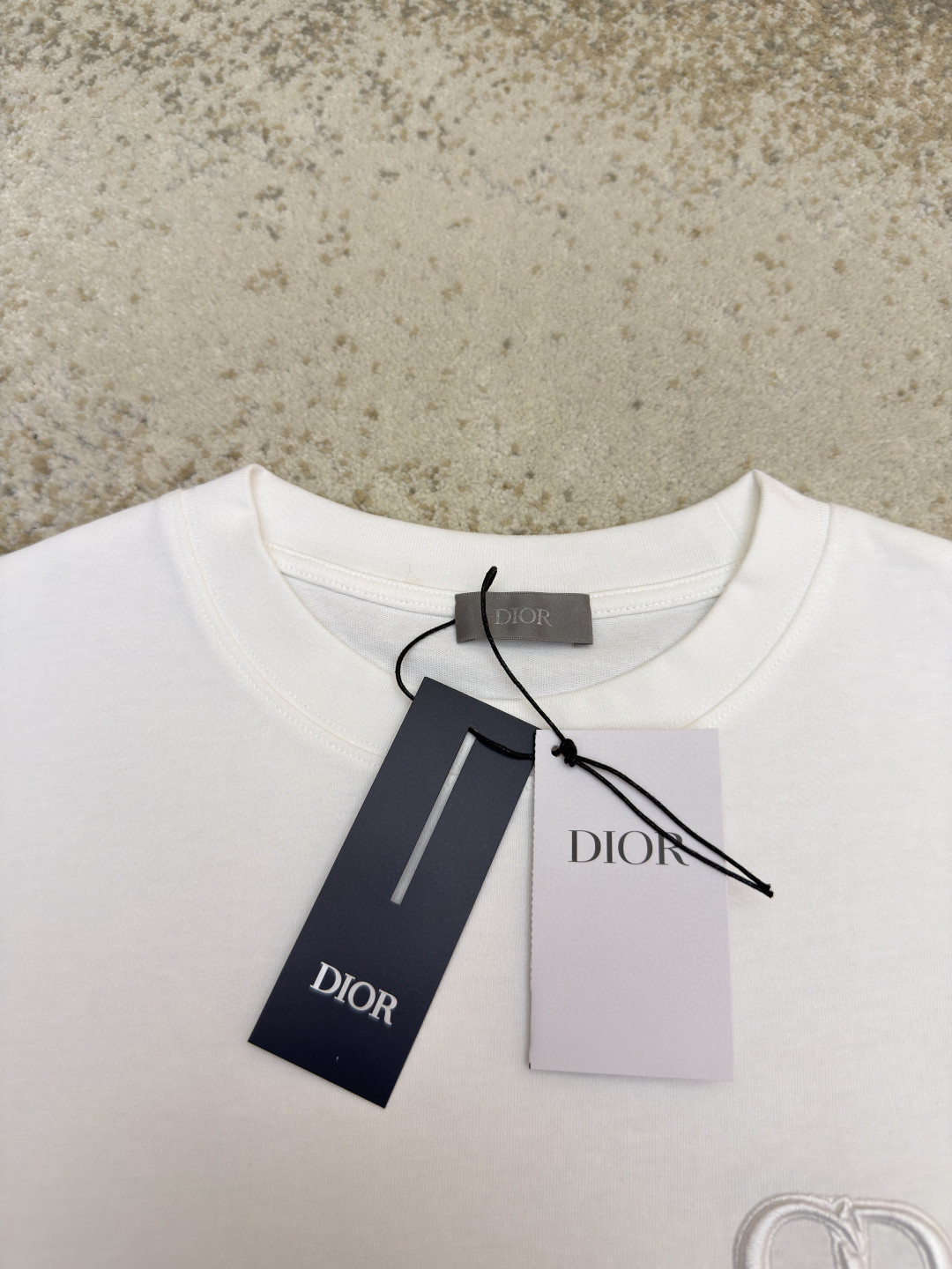 DIOR 迪奥 CD刺绣圆领短袖 T恤 夏季 白色 黑色 灰色 米杏色 浅绿色 A0 943J605A0554-C080