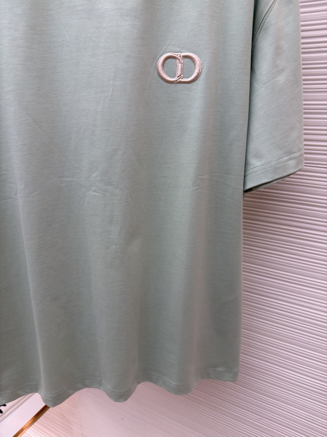 DIOR 迪奥 CD刺绣圆领短袖 T恤 夏季 白色 黑色 灰色 米杏色 浅绿色 A0 943J605A0554-C080