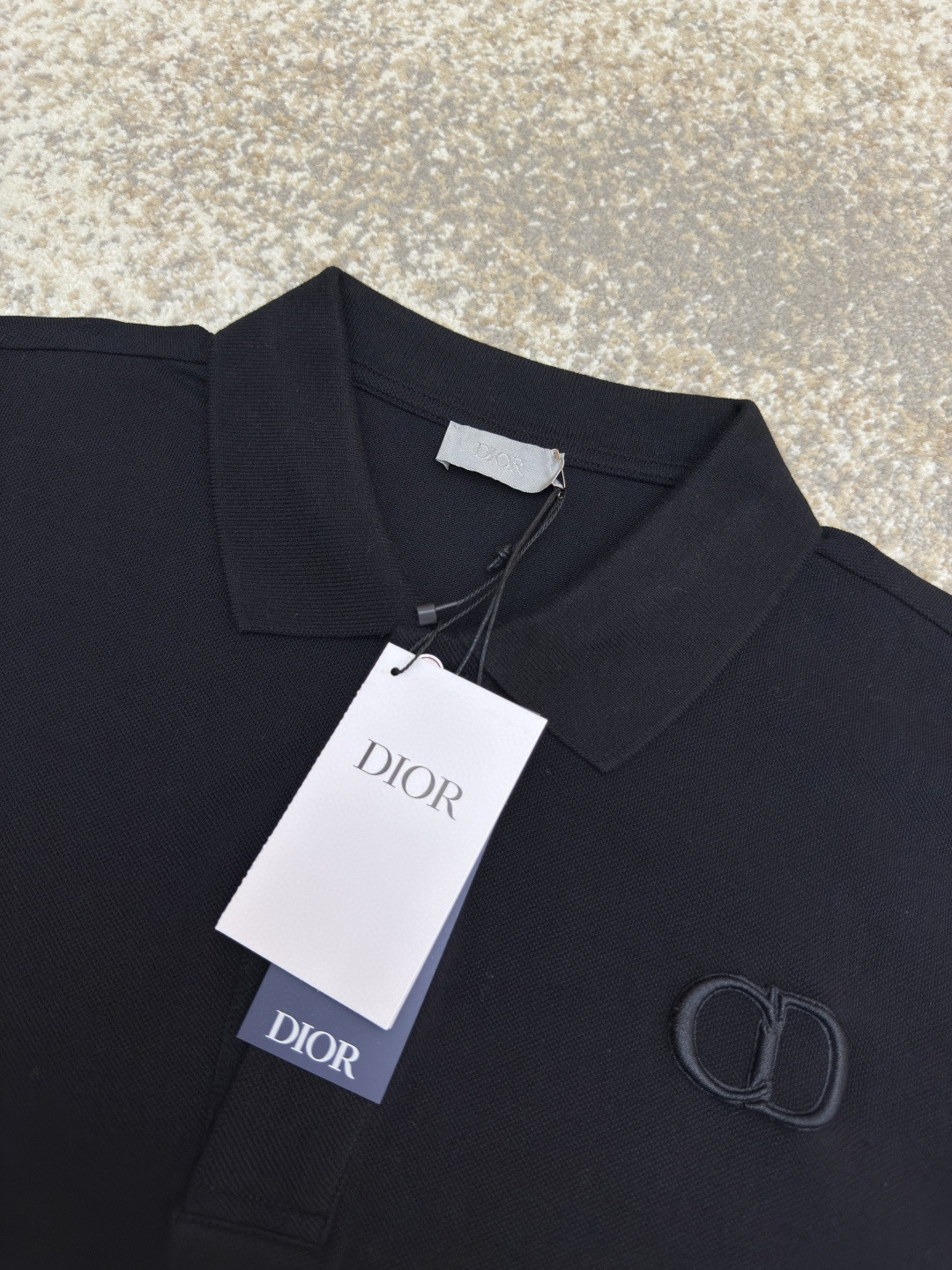 DIOR 迪奥 CD字母刺绣Polo衫 短袖 T恤 夏季 白色 黑色 A5 013J800A0373-C080