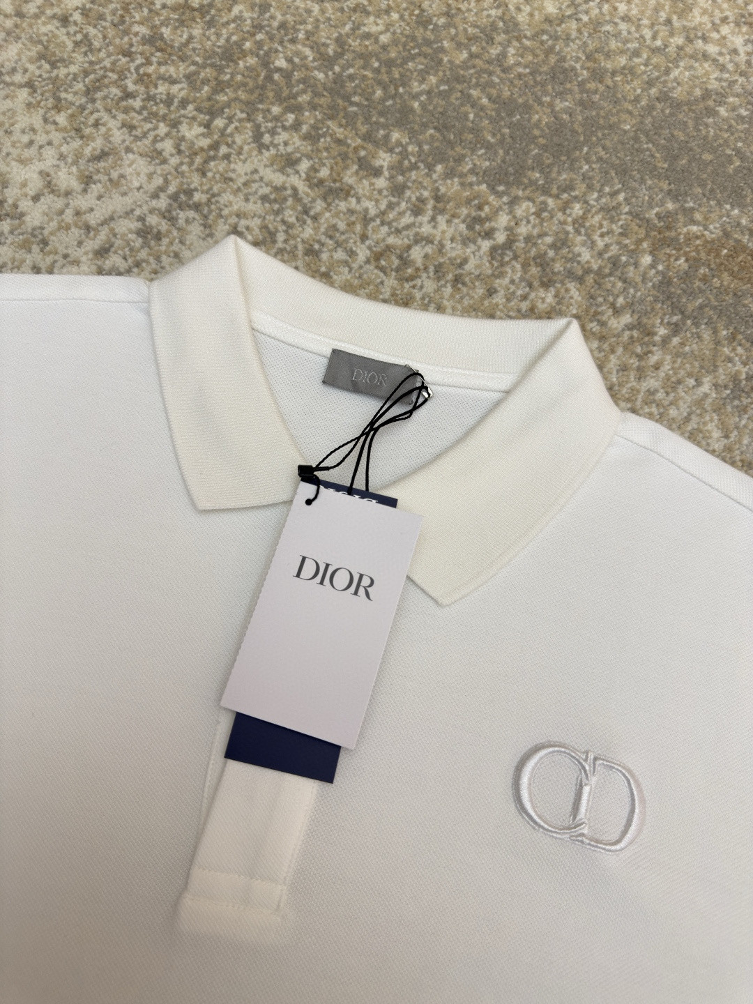 DIOR 迪奥 CD字母刺绣Polo衫 短袖 T恤 夏季 白色 黑色 A5 013J800A0373-C080