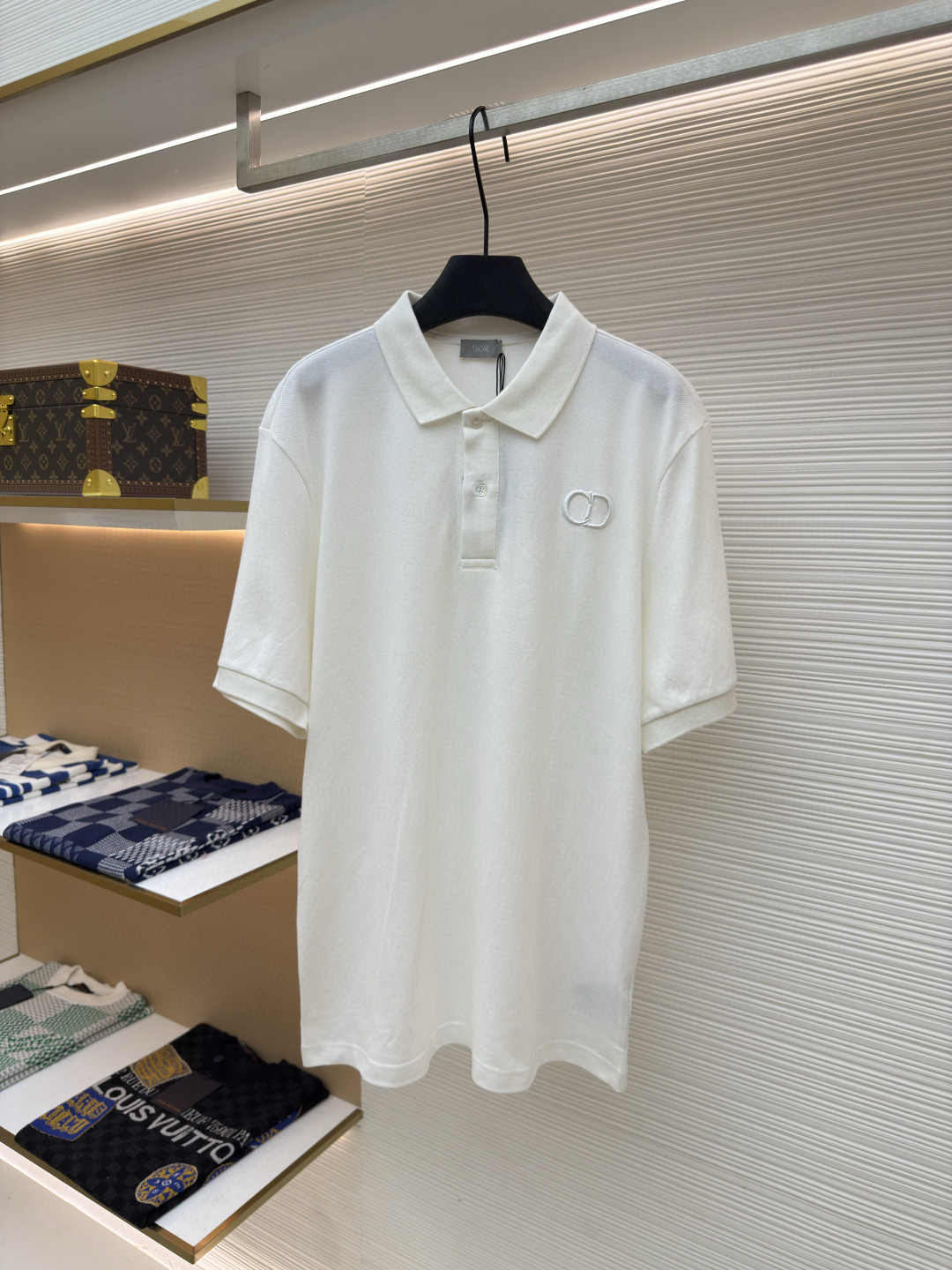 DIOR 迪奥 CD字母刺绣Polo衫 短袖 T恤 夏季 白色 黑色 A5 013J800A0373-C080
