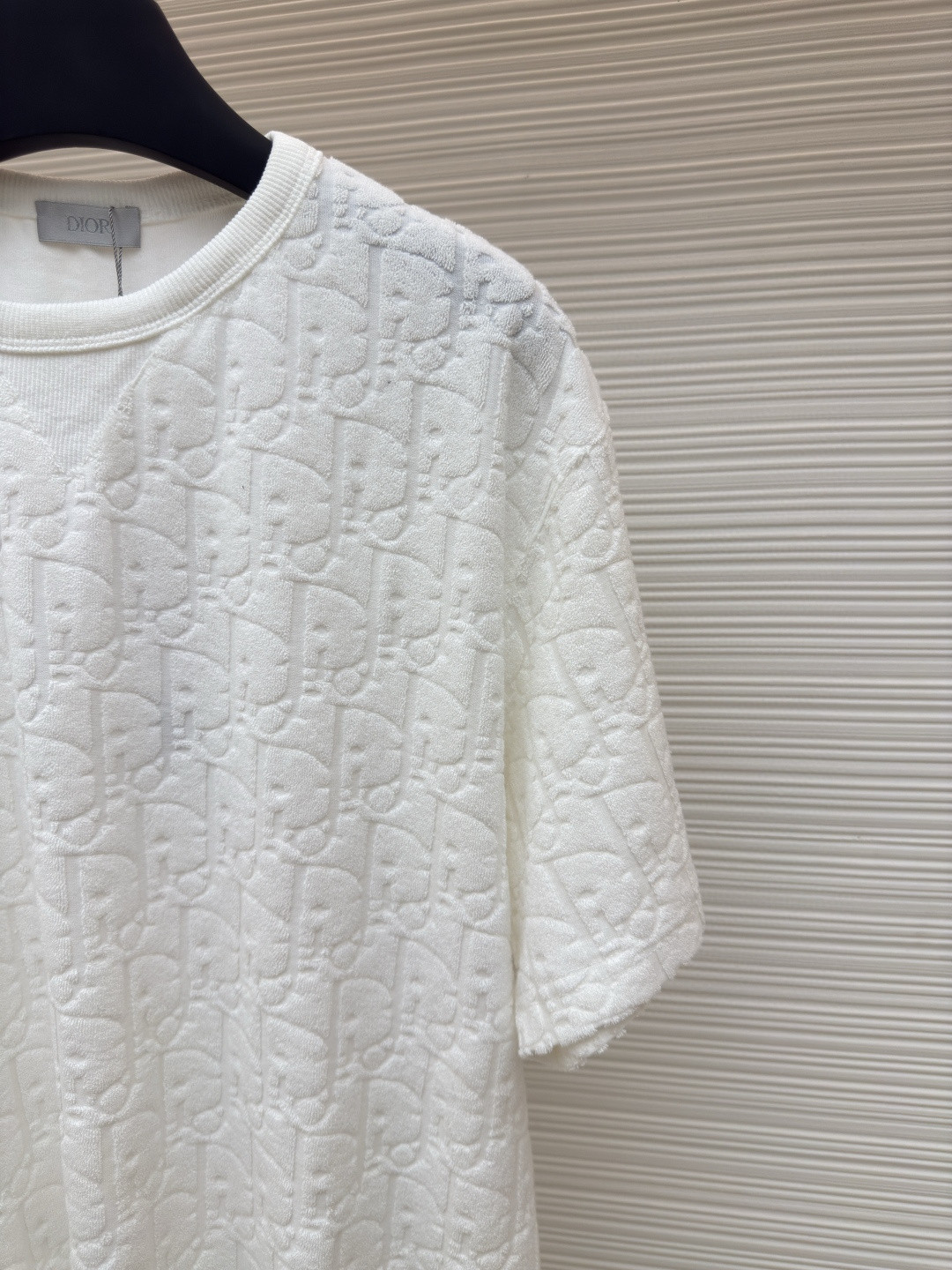 DIOR 迪奥 满印毛巾布圆领短袖 T恤 夏季 白色 黑色 A0 483J696B0554-C582