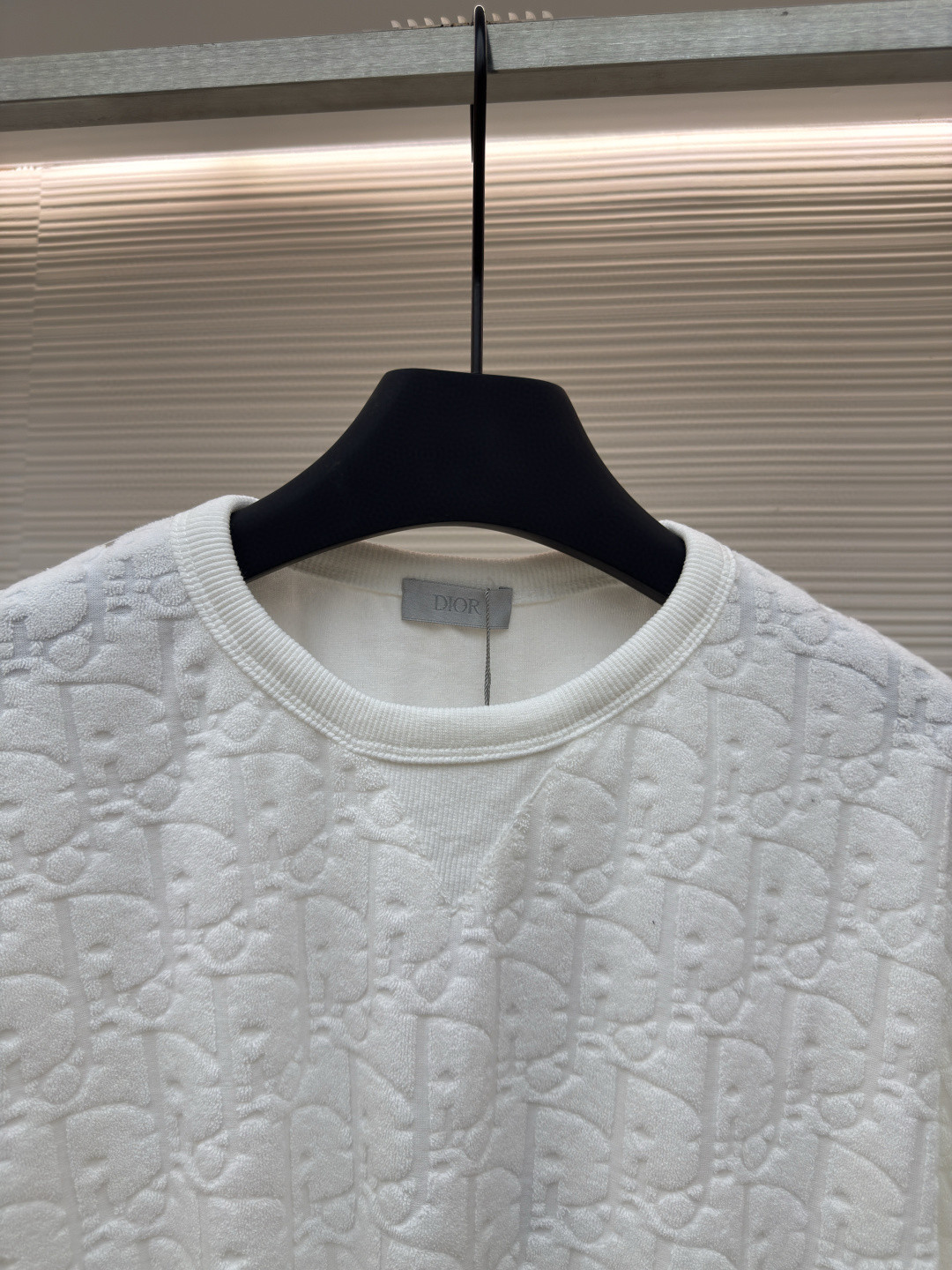 DIOR 迪奥 满印毛巾布圆领短袖 T恤 夏季 白色 黑色 A0 483J696B0554-C582