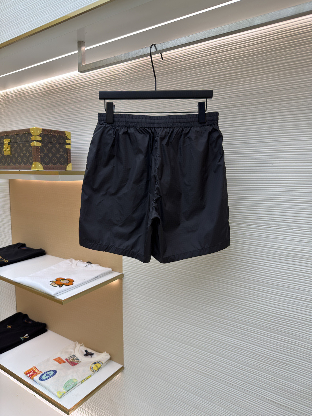 PRADA 普拉达 三角标尼龙松紧腰短裤 休闲裤 裤子 黑色 A5 22X901-1WQ9-F0002-S-WMO