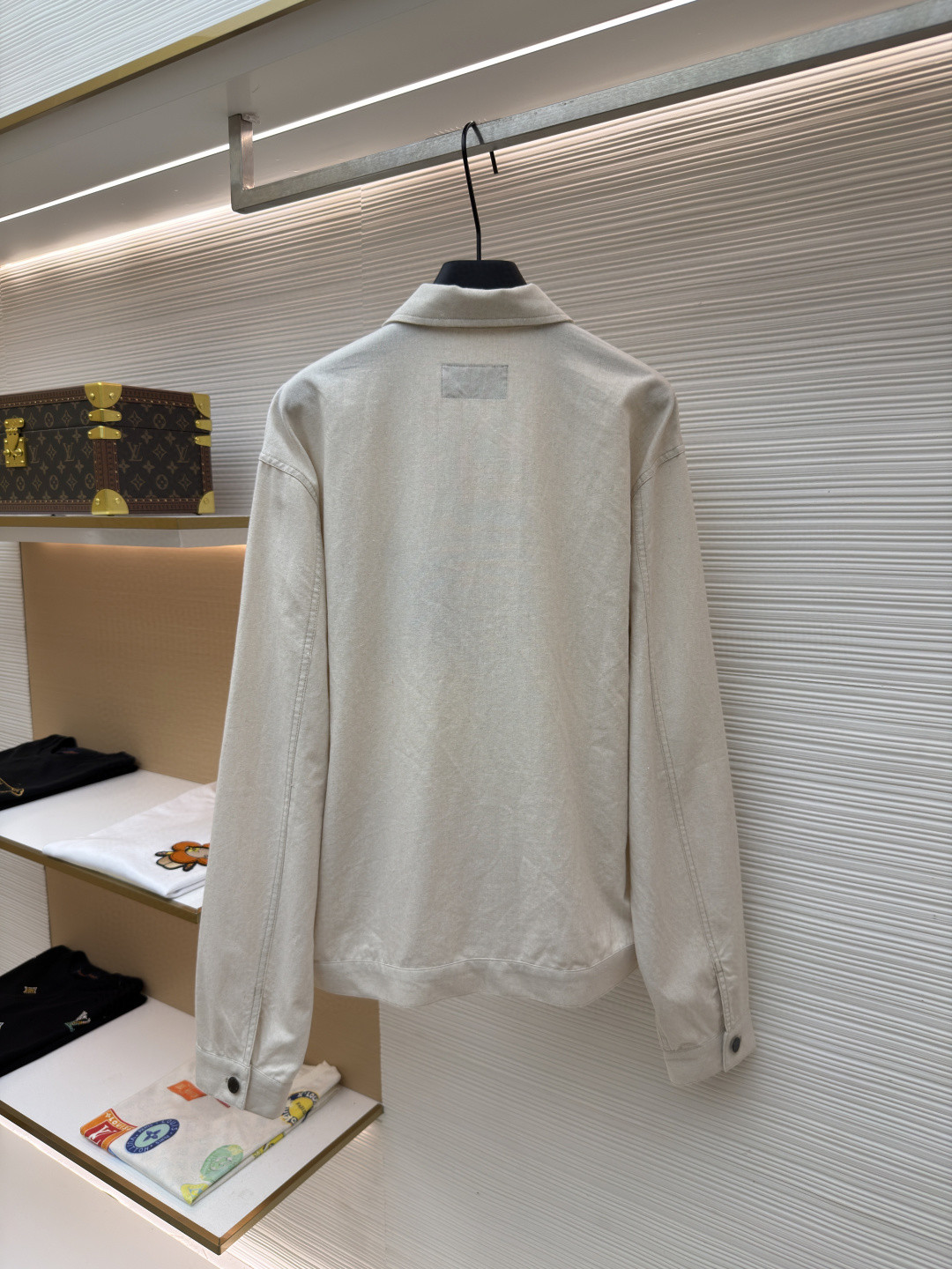 PRADA 普拉达 三角标棉麻拉链外套 夹克 长袖 米色 B0 GEB255-14J2-F0ABR-S-OOO