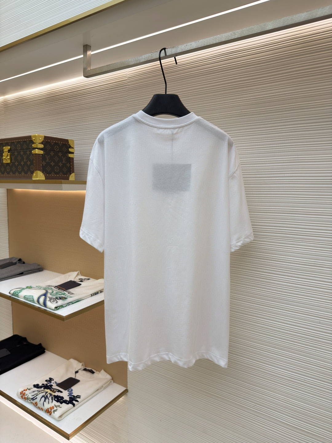 PRADA 普拉达 标志小绣花圆领短袖 T恤 夏季 白色 黑色 A0 