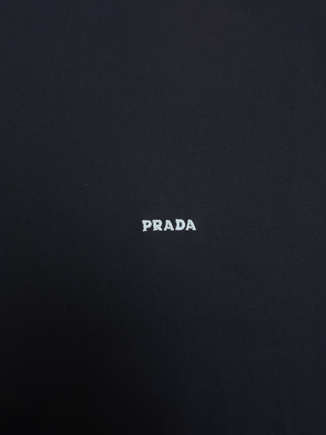 PRADA 普拉达 标志小绣花圆领短袖 T恤 夏季 白色 黑色 A0 