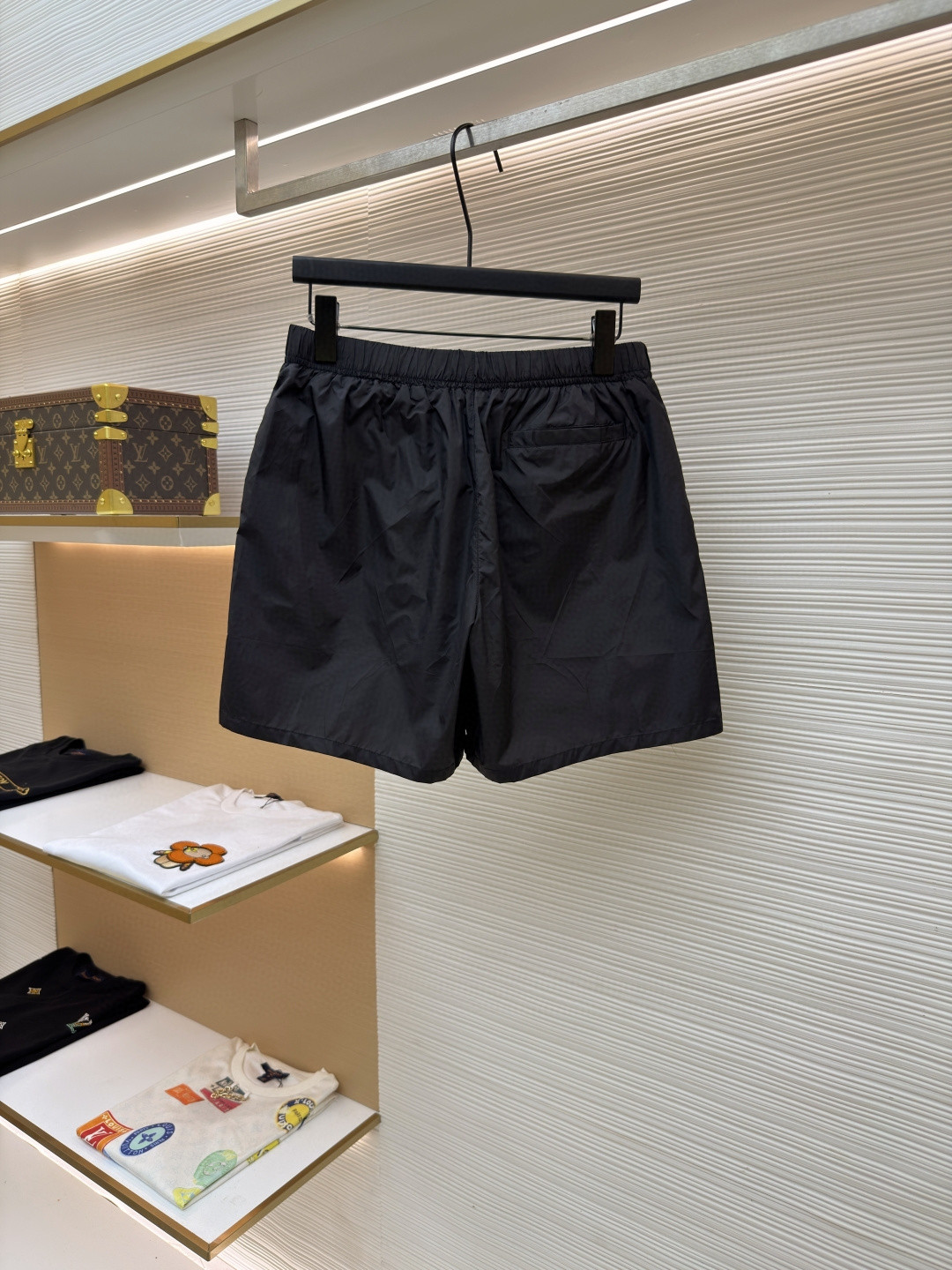 PRADA 普拉达 三角标尼龙松紧腰短裤 休闲裤 裤子 黑色 A5 UB372-1WQ9-F0002-S-OOO