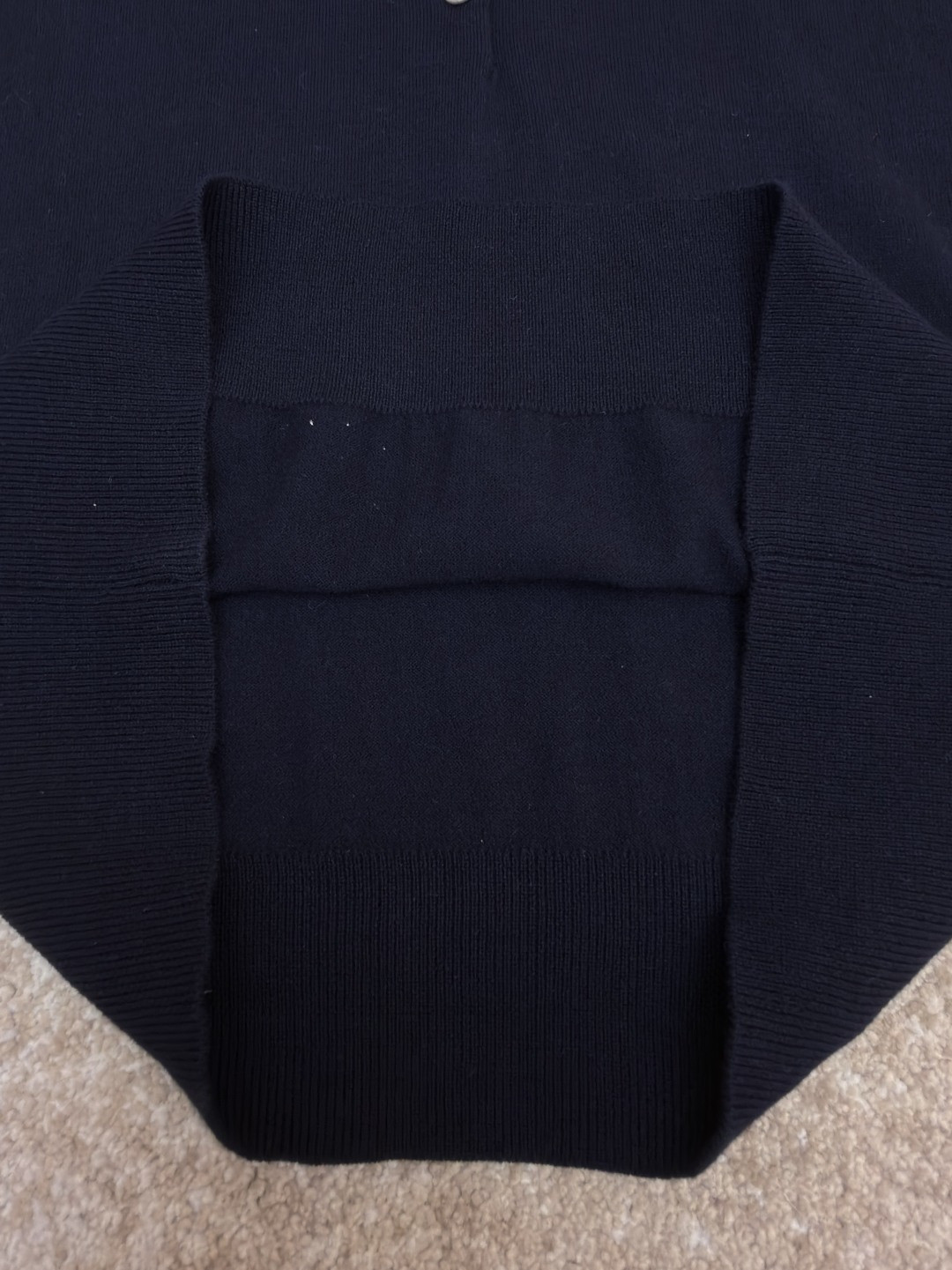 THOM BROWNE 背后小狗针织Polo衫 短袖 女款 白色 藏蓝色 B0 FKP137BY3036-100