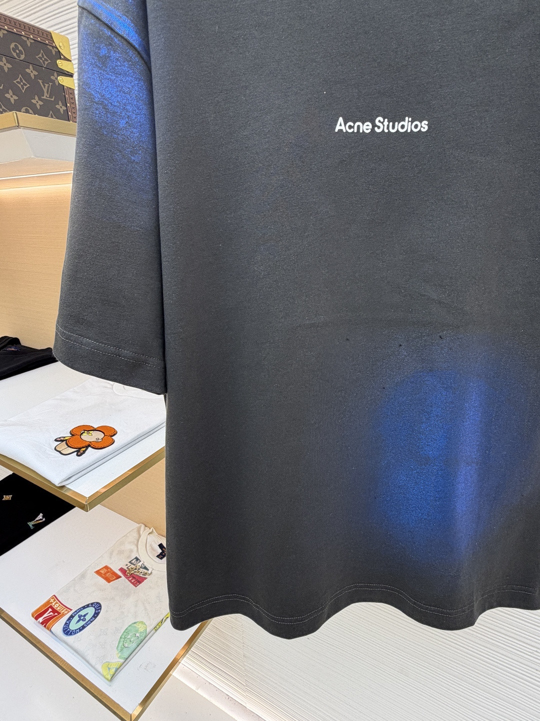 Acne Studios 渐变烫彩徽标圆领T恤 短袖 灰色 A0 CL0348-DM1