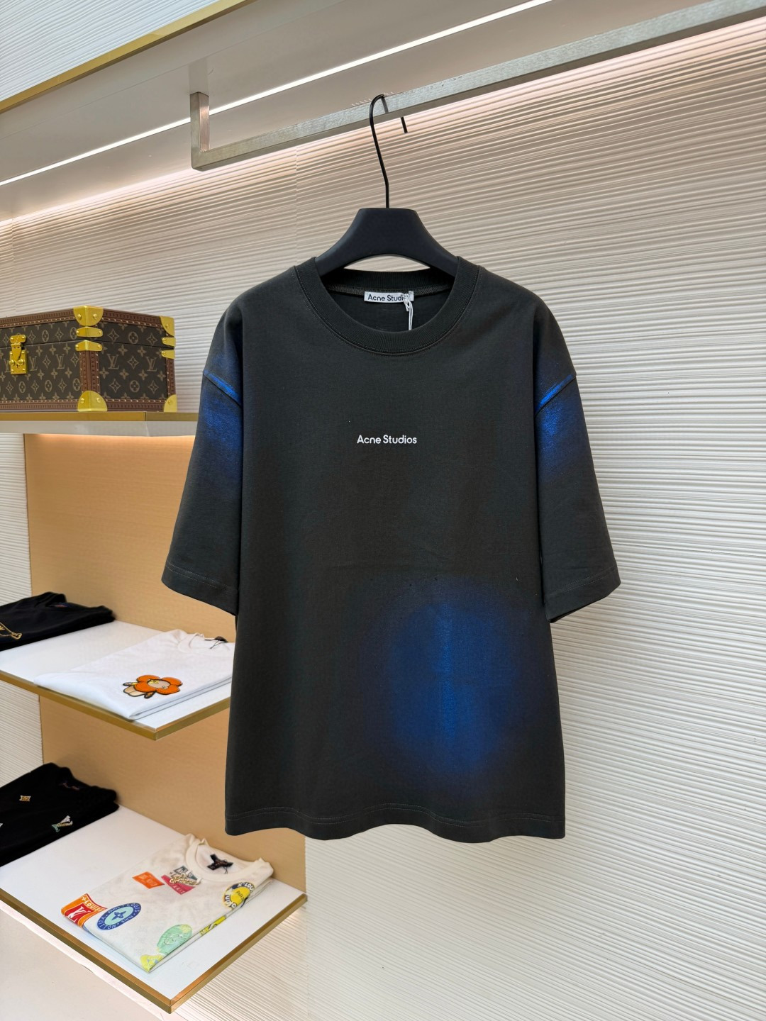 Acne Studios 渐变烫彩徽标圆领T恤 短袖 灰色 A0 CL0348-DM1