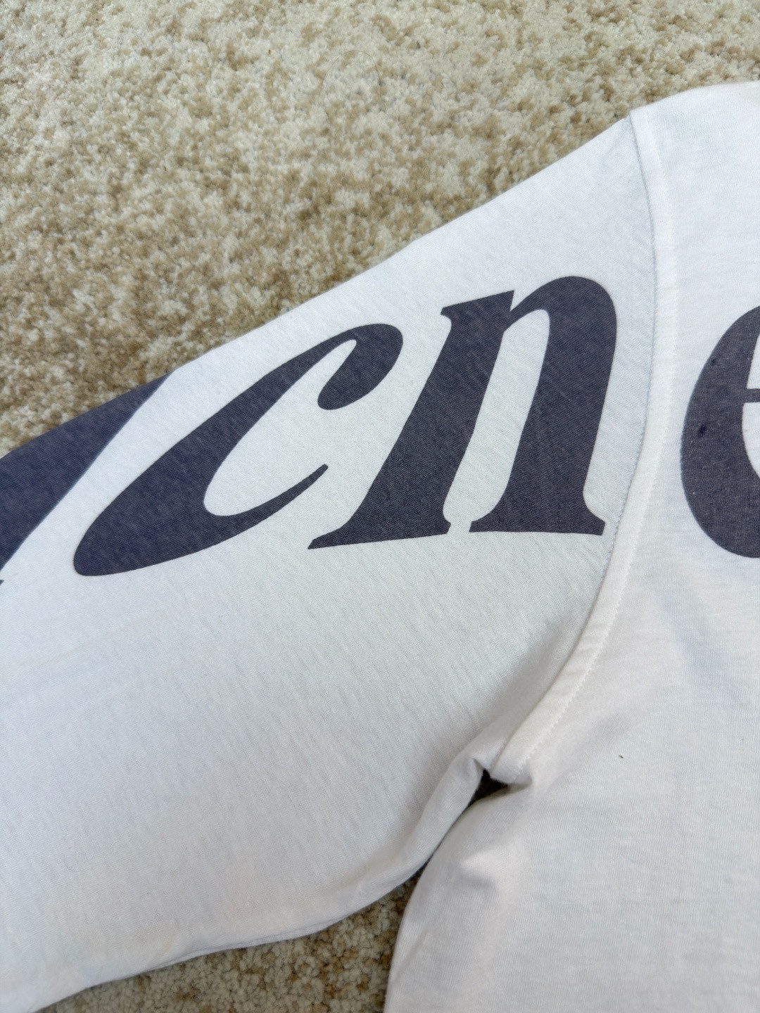 Acne Studios 1996宽松字母数字印花圆领T恤 打底衫 长袖 白色 A5 AL0512-AEG