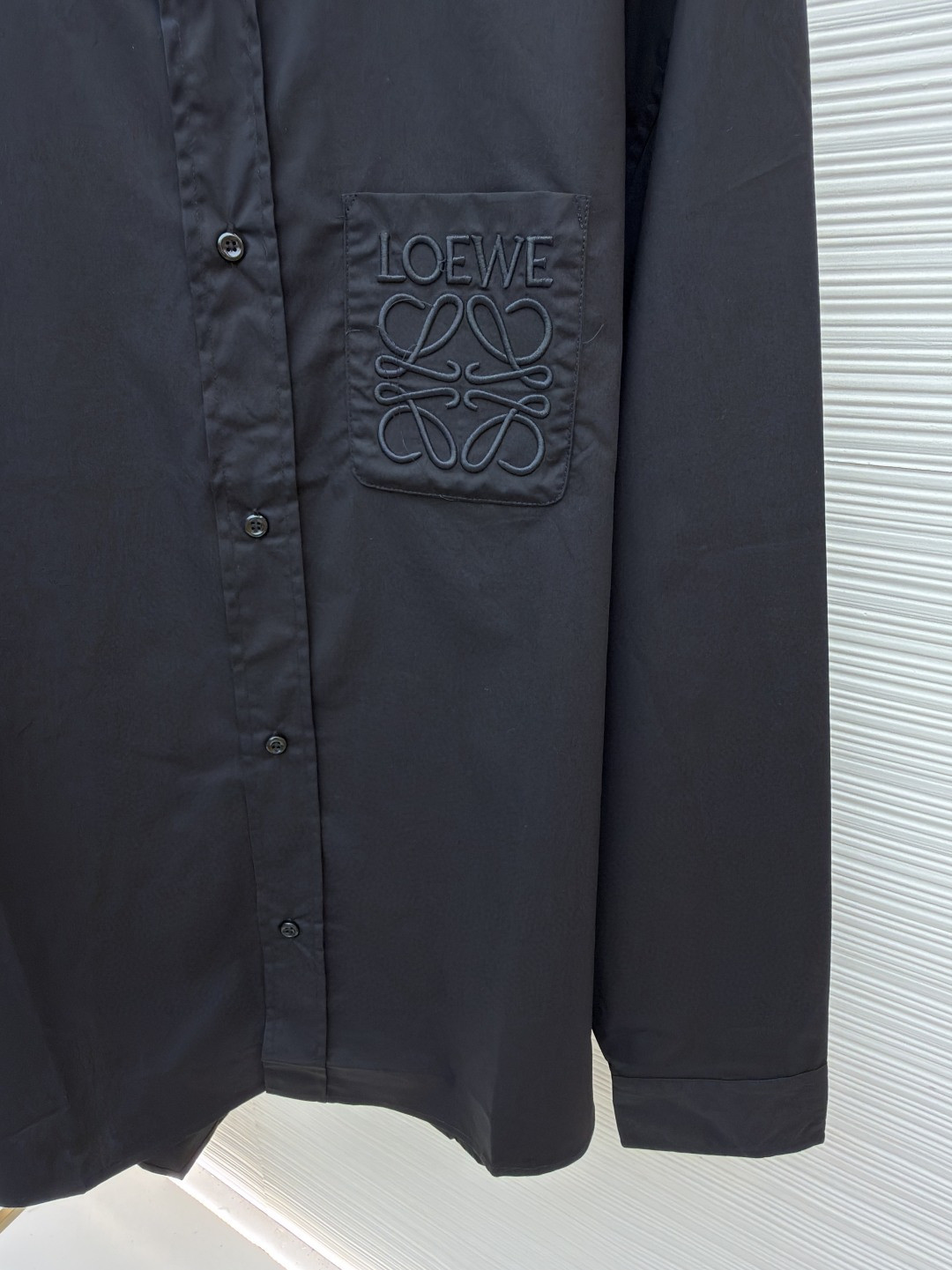 LOEWE 罗意威 口袋刺绣衬衫 外套 长袖 白色 黑色 B0 H526Y05WDX-2100