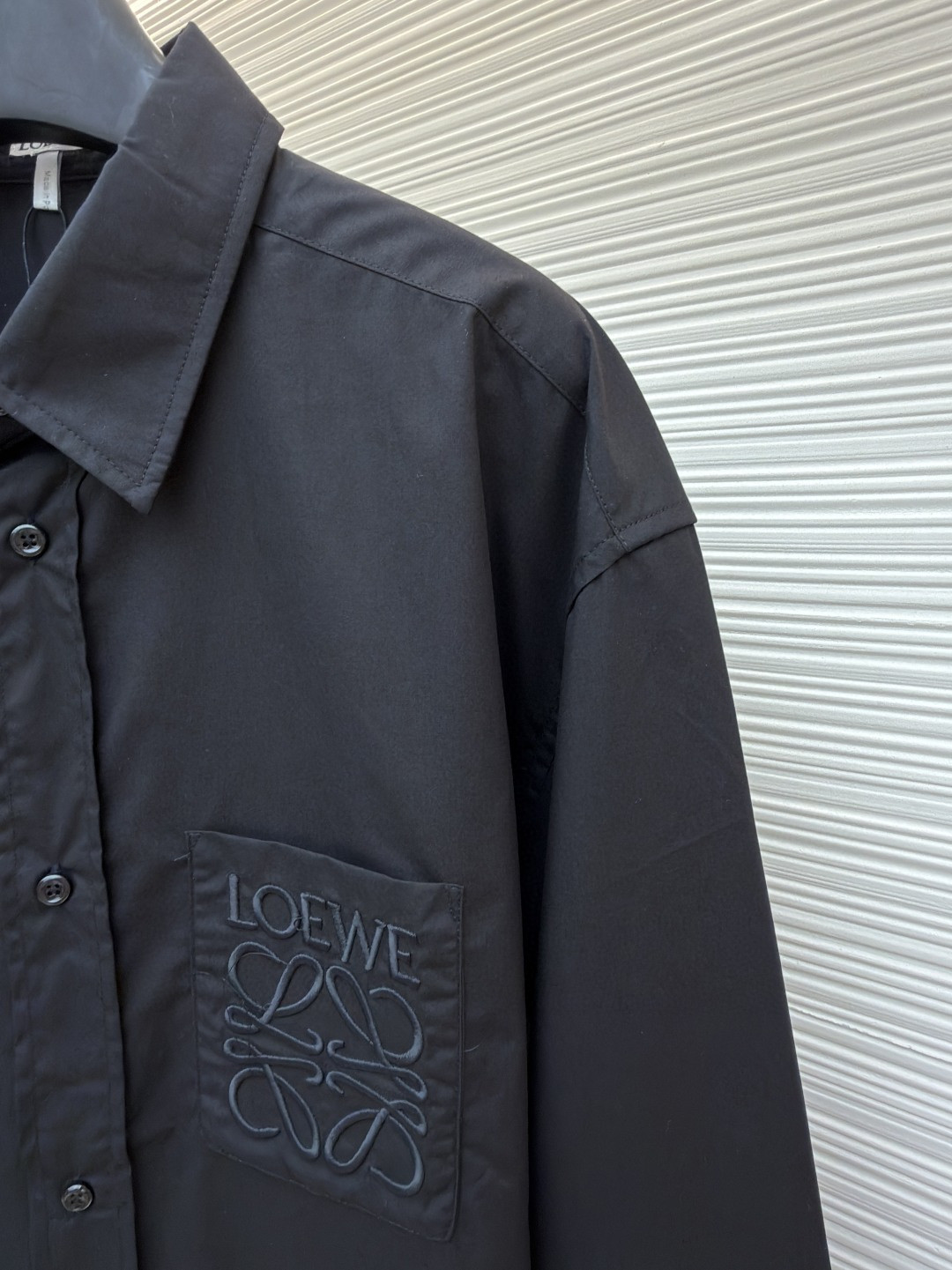 LOEWE 罗意威 口袋刺绣衬衫 外套 长袖 白色 黑色 B0 H526Y05WDX-2100