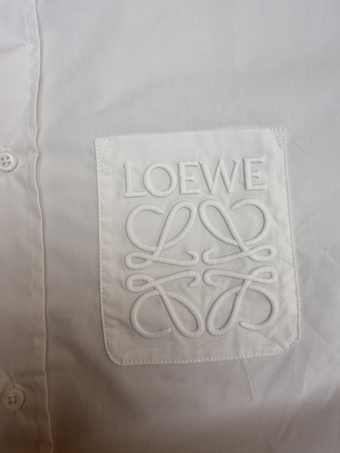 LOEWE 罗意威 口袋刺绣衬衫 外套 长袖 白色 黑色 B0 H526Y05WDX-2100