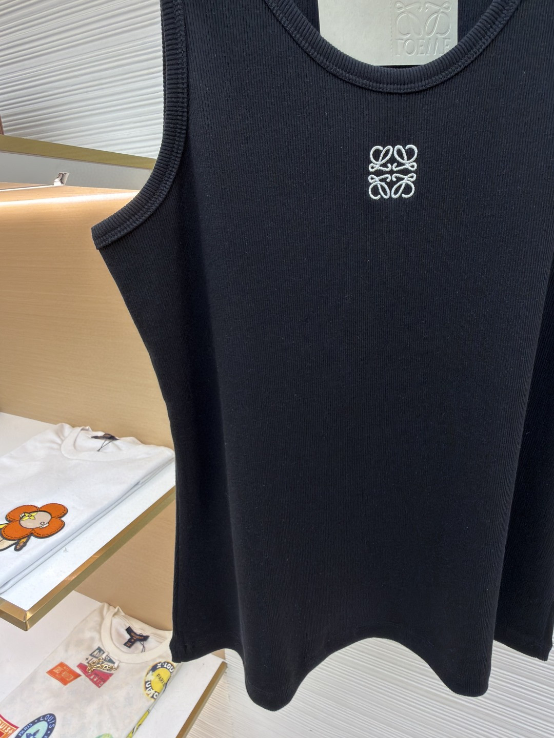Loewe 刺绣圆领背心 T恤 夏季 白色 黑色 A0 S540Y07XA2-2100