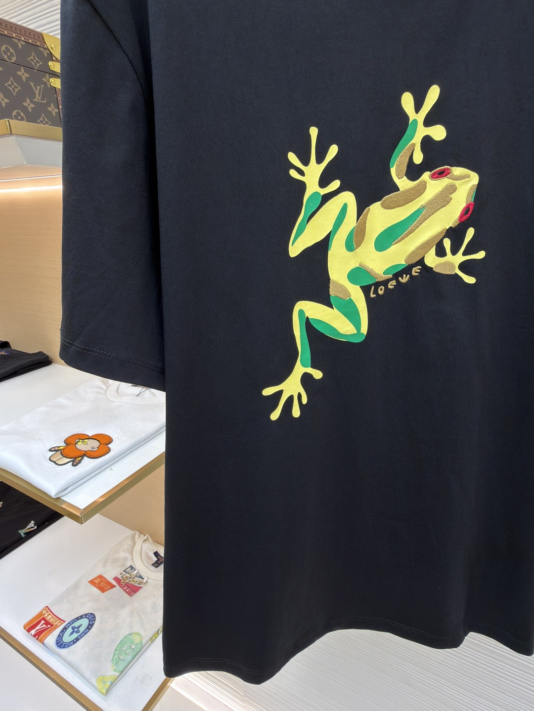 Loewe 罗意威 刺绣logo圆领短袖 T恤 红色 黑色 A0 H616Y22XAH-1100