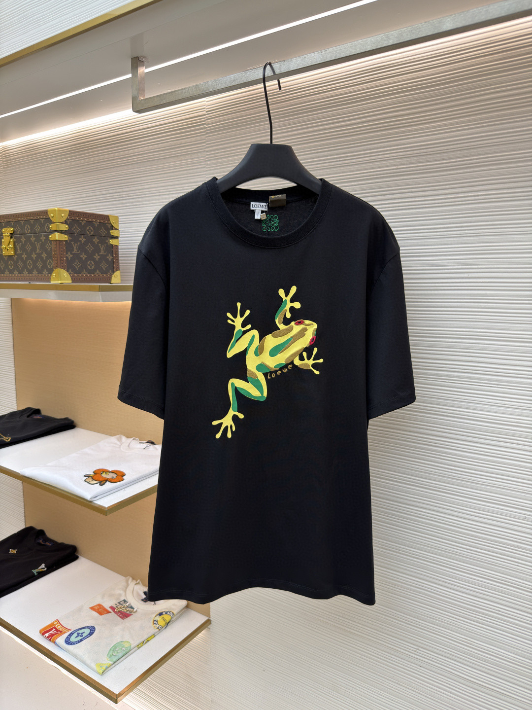 Loewe 罗意威 刺绣logo圆领短袖 T恤 红色 黑色 A0 H616Y22XAH-1100