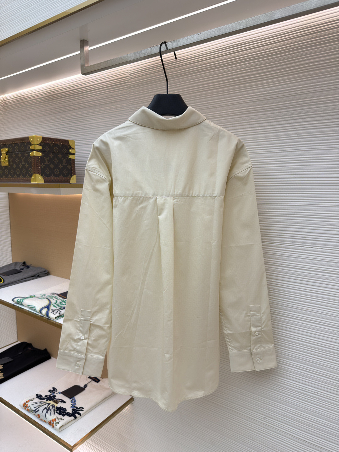LOEWE 罗意威 双色刺绣贴袋衬衫 外套 长袖 米色 棕色 B0 H526Y05XAN-2370