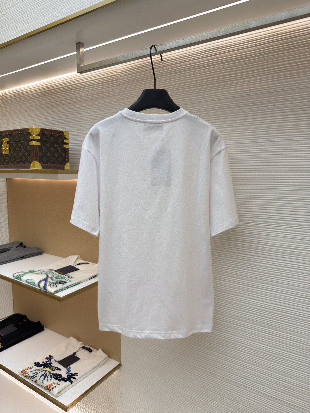 GUCCI 古驰 雪花绒字母标识绣花圆领短袖 T恤 夏季 白紫 白黄 A0 