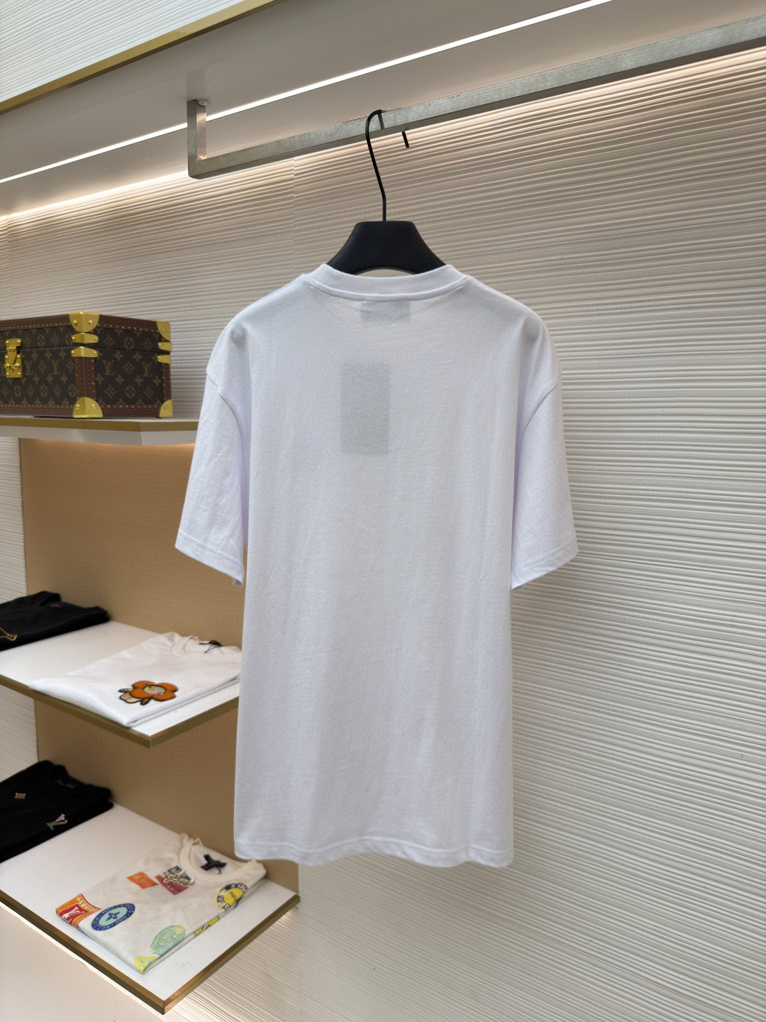 GUCCI 古驰 雪花绒字母标识绣花圆领短袖 T恤 夏季 白紫 白黄 A0 