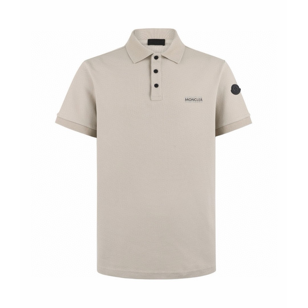 Moncler 蒙口 徽标字母Polo衫 短袖 T恤 夏季 黑色 米杏色 A2 L10918A0000989A16216