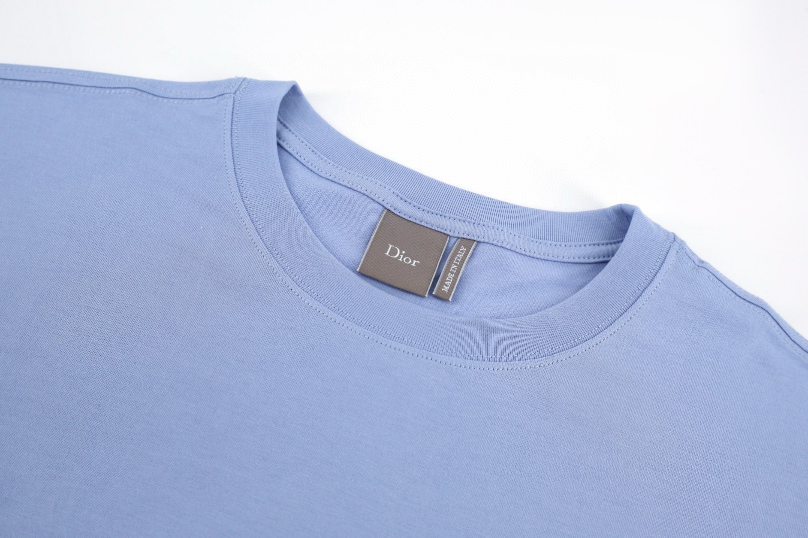 DIOR 迪奥 刺绣logo平纹圆领短袖 T恤 夏季 灰色 蓝色 A0 683J606A3282-C880